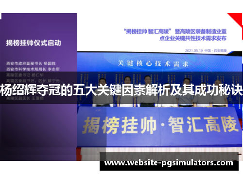 杨绍辉夺冠的五大关键因素解析及其成功秘诀