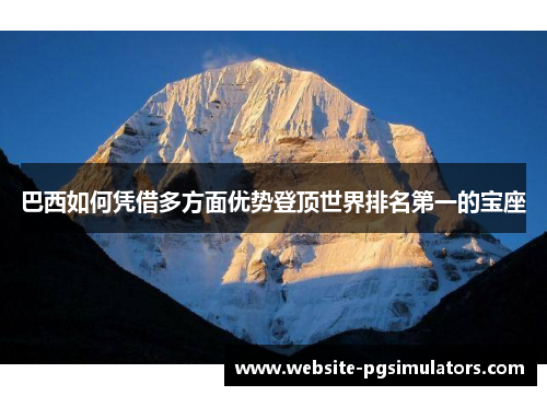 巴西如何凭借多方面优势登顶世界排名第一的宝座