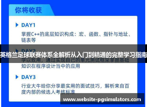 英格兰足球联赛体系全解析从入门到精通的完整学习指南